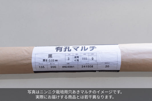ニンニク栽培用 穴あきマルチ 110cm幅（3本セット）　※8月下旬頃より配送